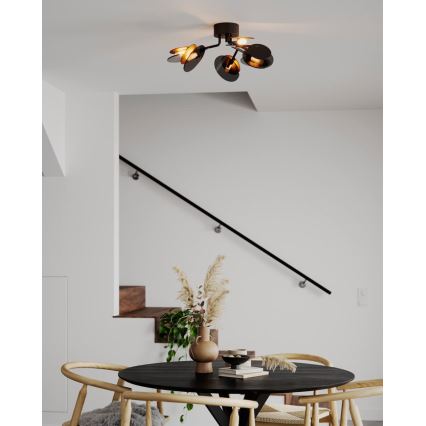 ByRydens - Loftlampe TURNO 6xG9/4W/230V guldfarvet/sort