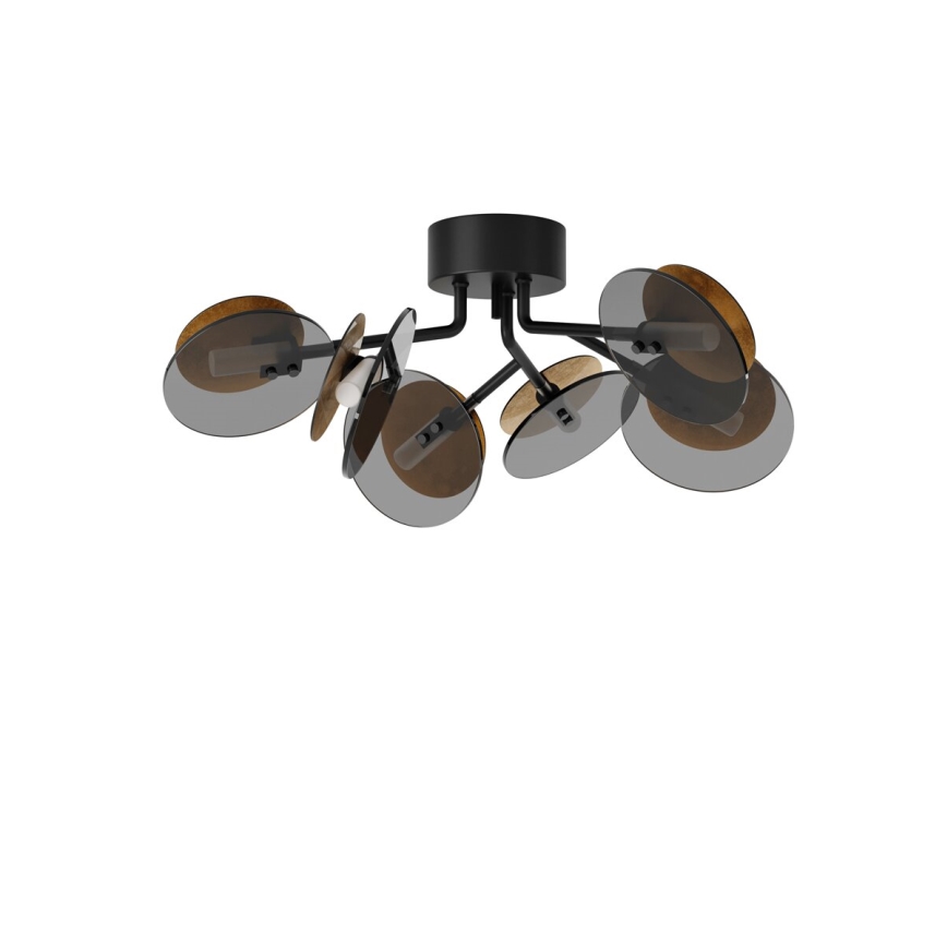 ByRydens - Loftlampe TURNO 6xG9/4W/230V guldfarvet/sort