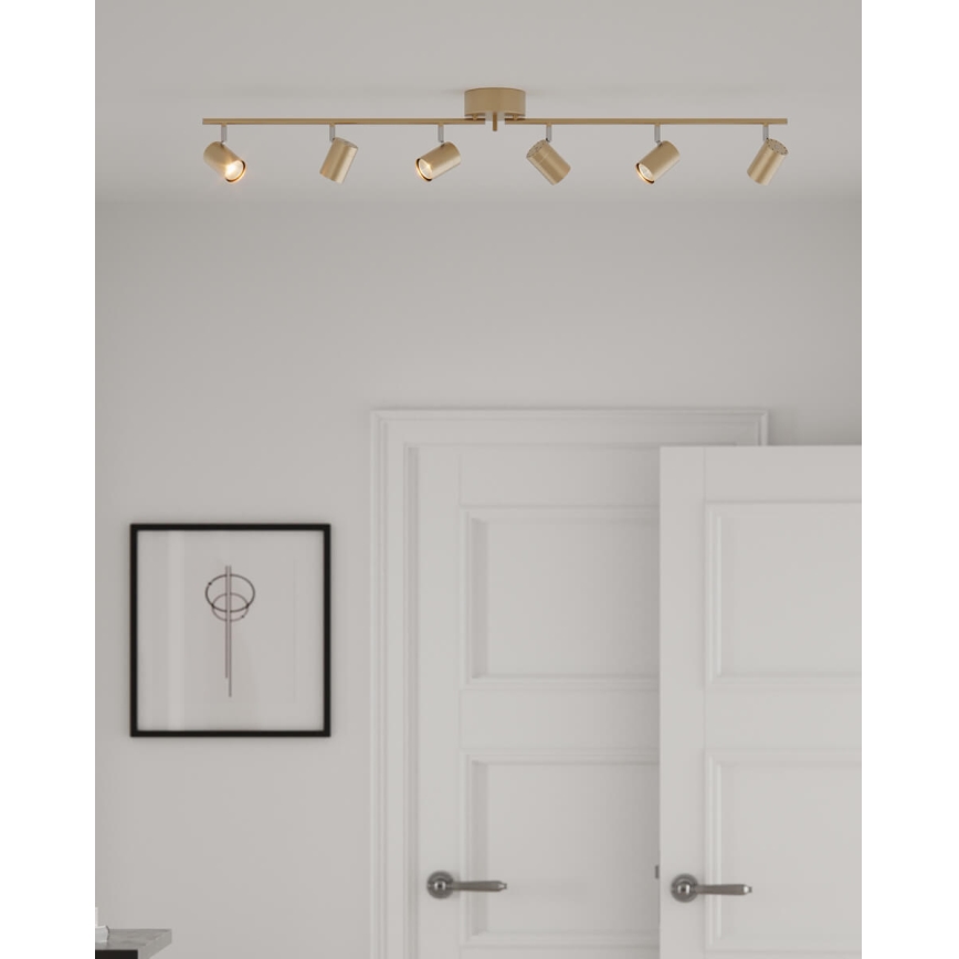 ByRydens - Spotlampe CORRECT 6xGU10/7W/230V guldfarvet