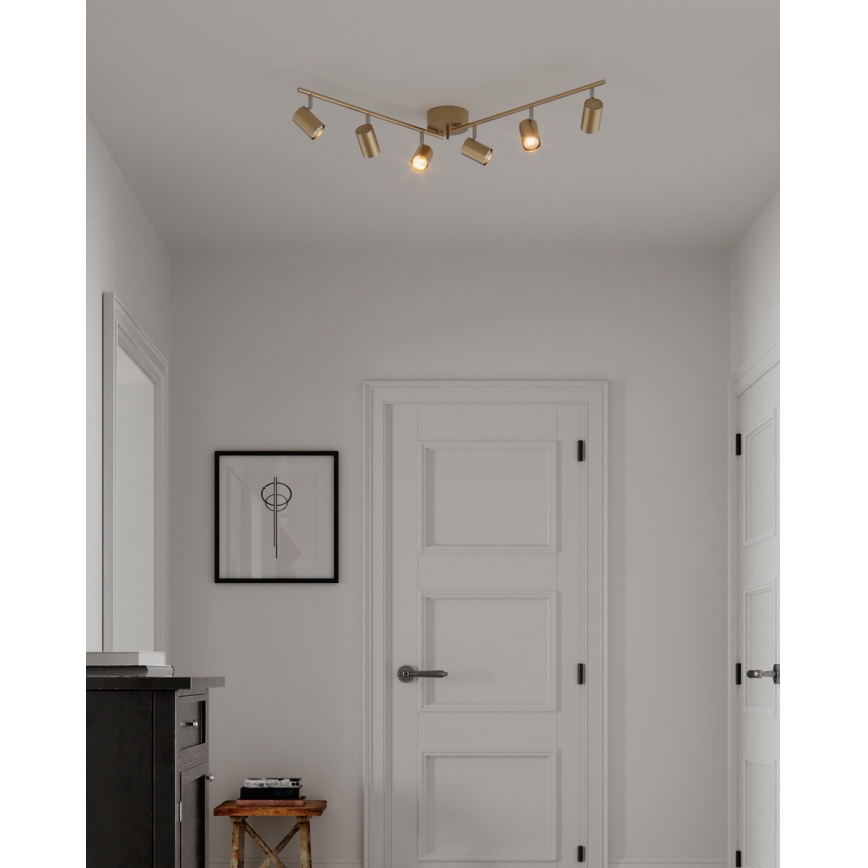 ByRydens - Spotlampe CORRECT 6xGU10/7W/230V guldfarvet