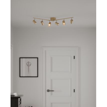 ByRydens - Spotlampe CORRECT 6xGU10/7W/230V guldfarvet