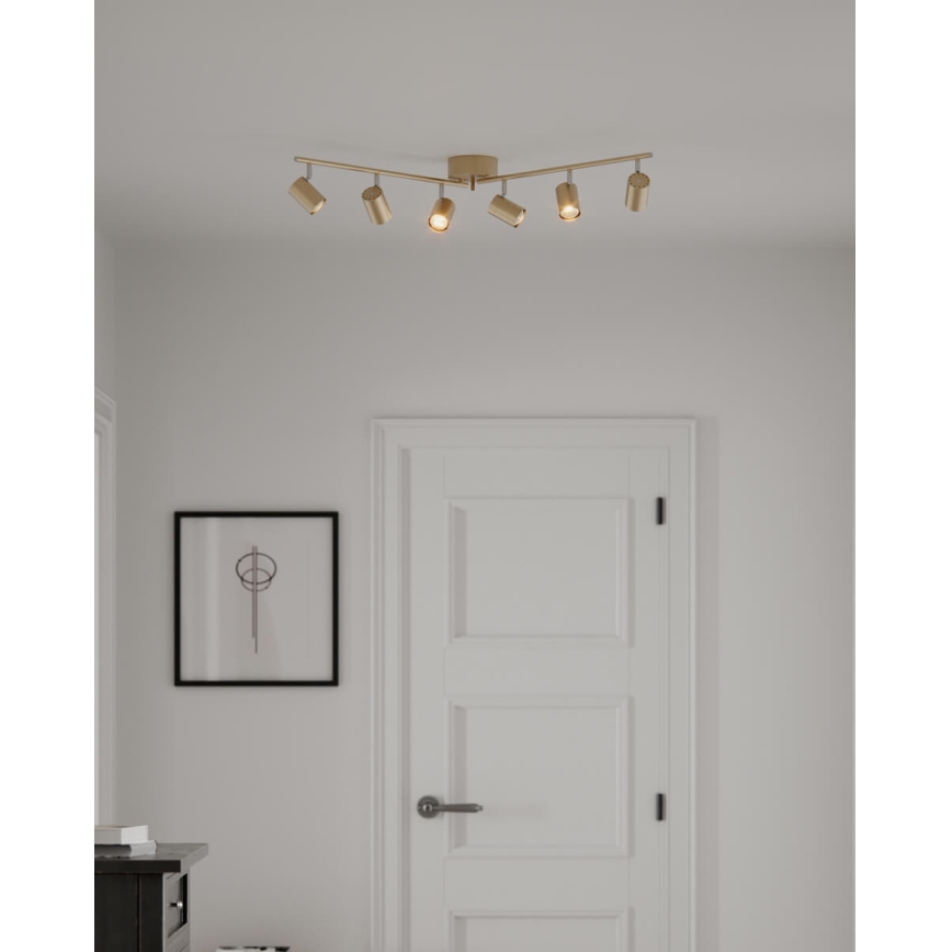 ByRydens - Spotlampe CORRECT 6xGU10/7W/230V guldfarvet
