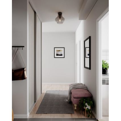 ByRydens - Loftlampe DOLORES 1xE27/5W/230V Ø 30 cm grå/røgfarvet