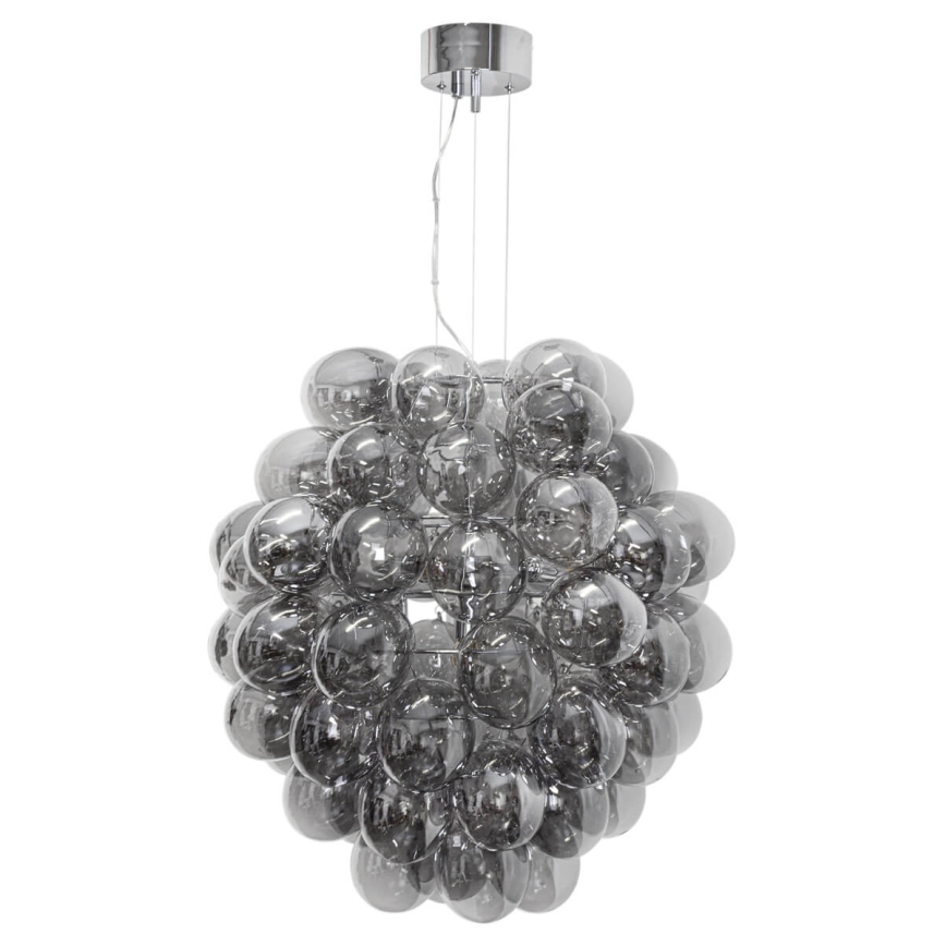 ByRydens - DELUXE lysekrone på ledning 4xE14/5W/230V grå/røget