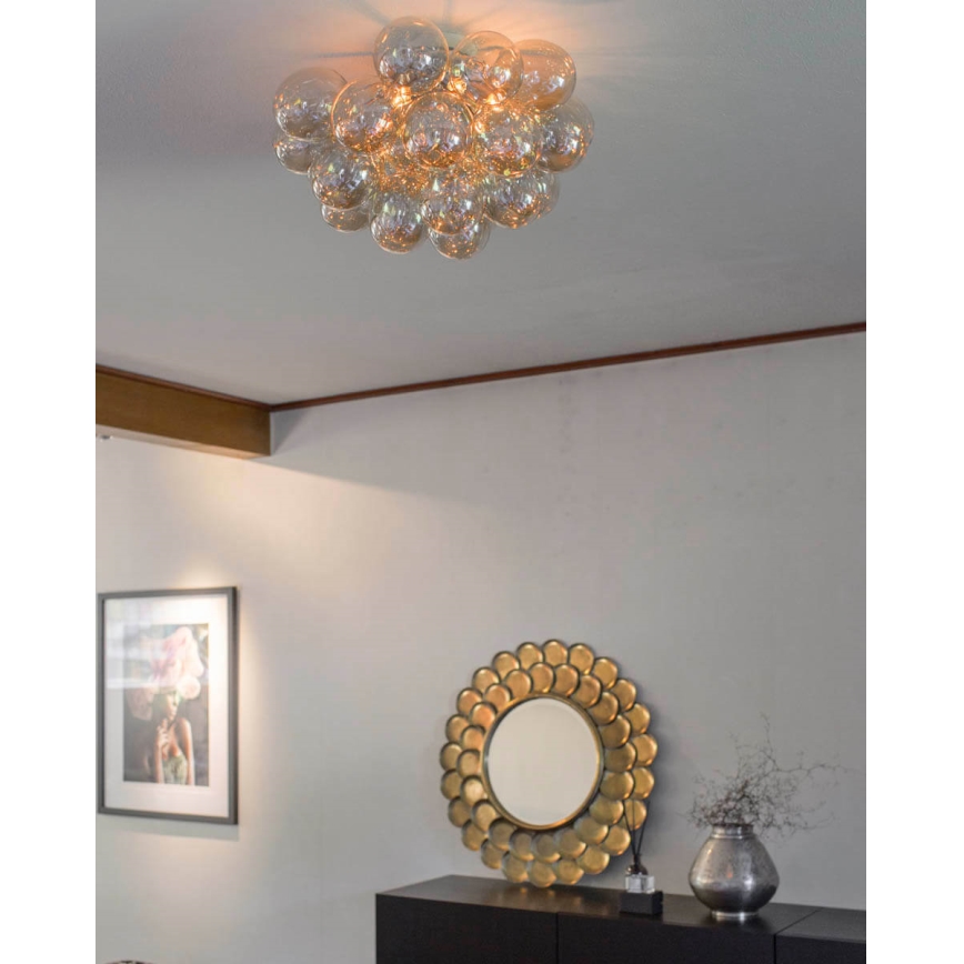 ByRydens - Loftlampe GROSS 6xG9/5W/230V røget/brun diameter 50 cm