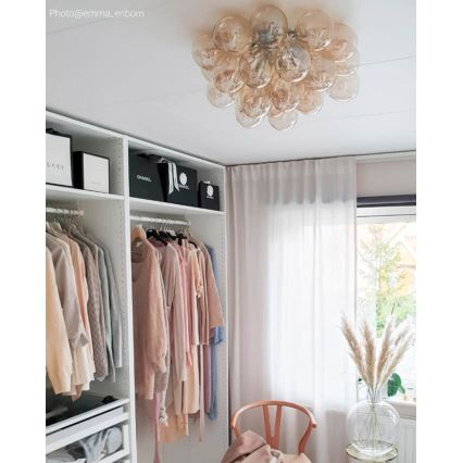 ByRydens - Loftlampe GROSS 6xG9/5W/230V røget/brun diameter 50 cm