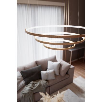 ByRydens - LED pendel TRIONE LED/45W/230V brun diameter 80 cm