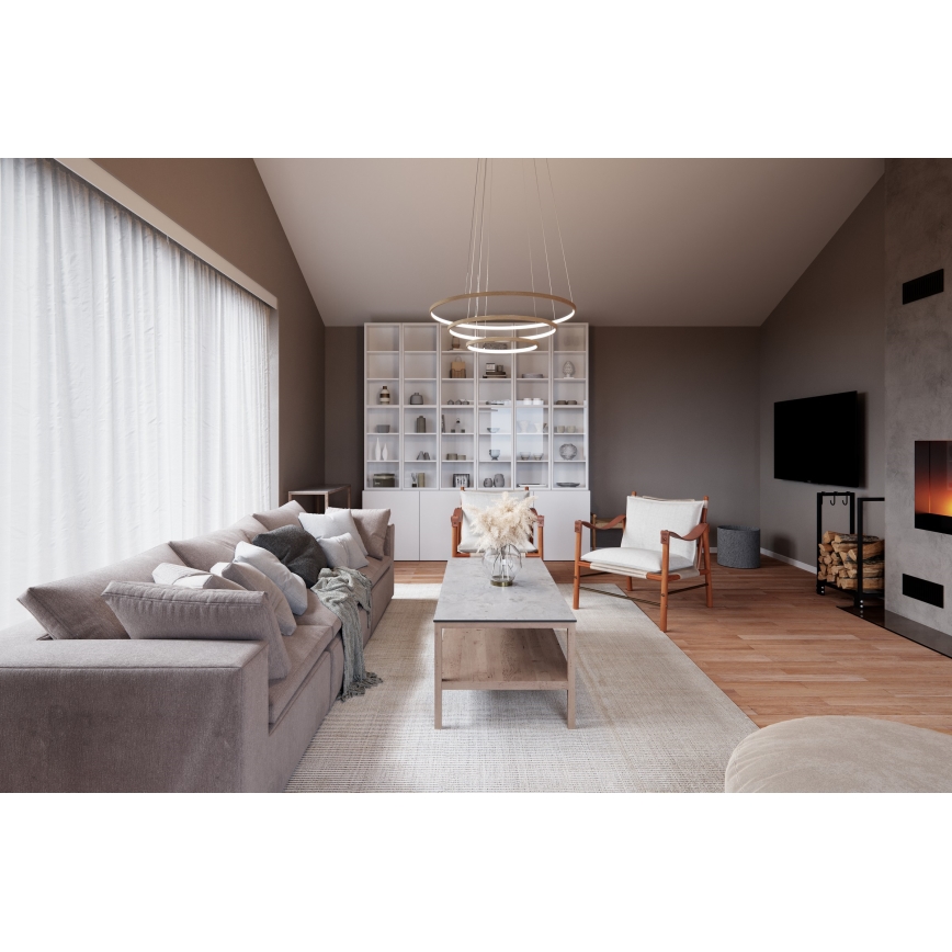 ByRydens - LED pendel TRIONE LED/45W/230V brun diameter 80 cm