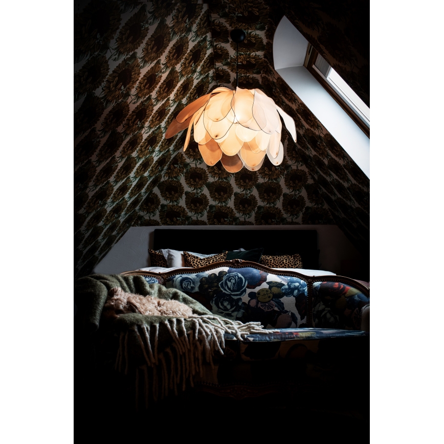 ByRydens - Pendel LOU LOU 1xE27/5W/230V beige diameter 80 cm
