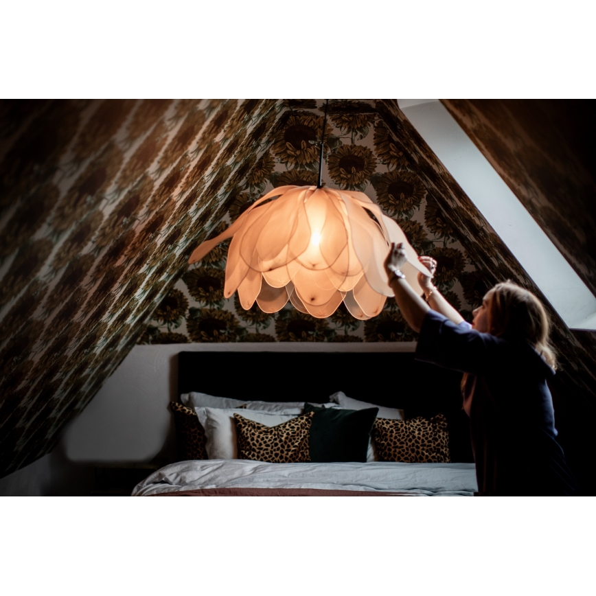 ByRydens - Pendel LOU LOU 1xE27/5W/230V beige diameter 80 cm