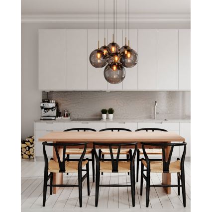 ByRydens - LAURA lysekrone på ledning 7xE27/8W/230V