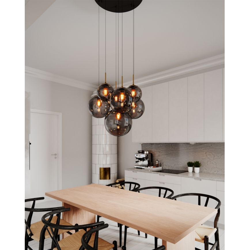ByRydens - LAURA lysekrone på ledning 7xE27/8W/230V