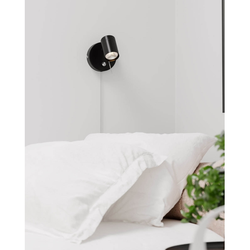 ByRydens - Vægspot dæmpbar CORRECT 1xGU10/7W/230V sort