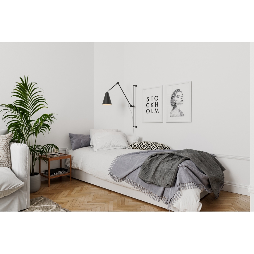 ByRydens - Væglampe YUKON 1xE27/5W/230V sort