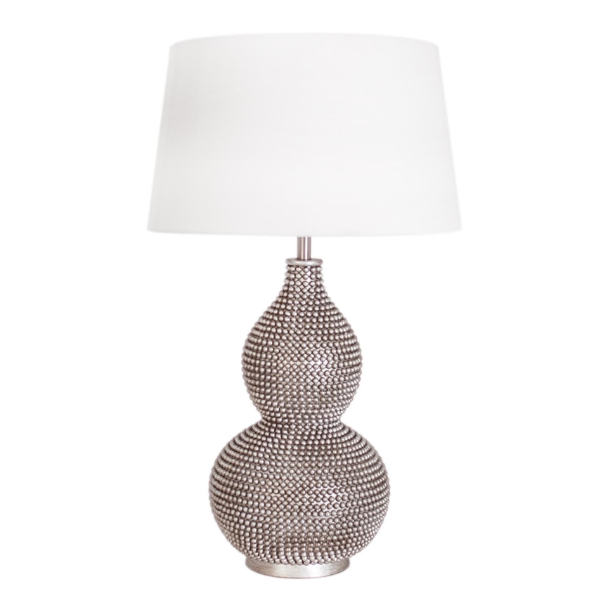 ByRydens - Bordlampe LOFTY 1xE27/5W/230V hvid/sølv