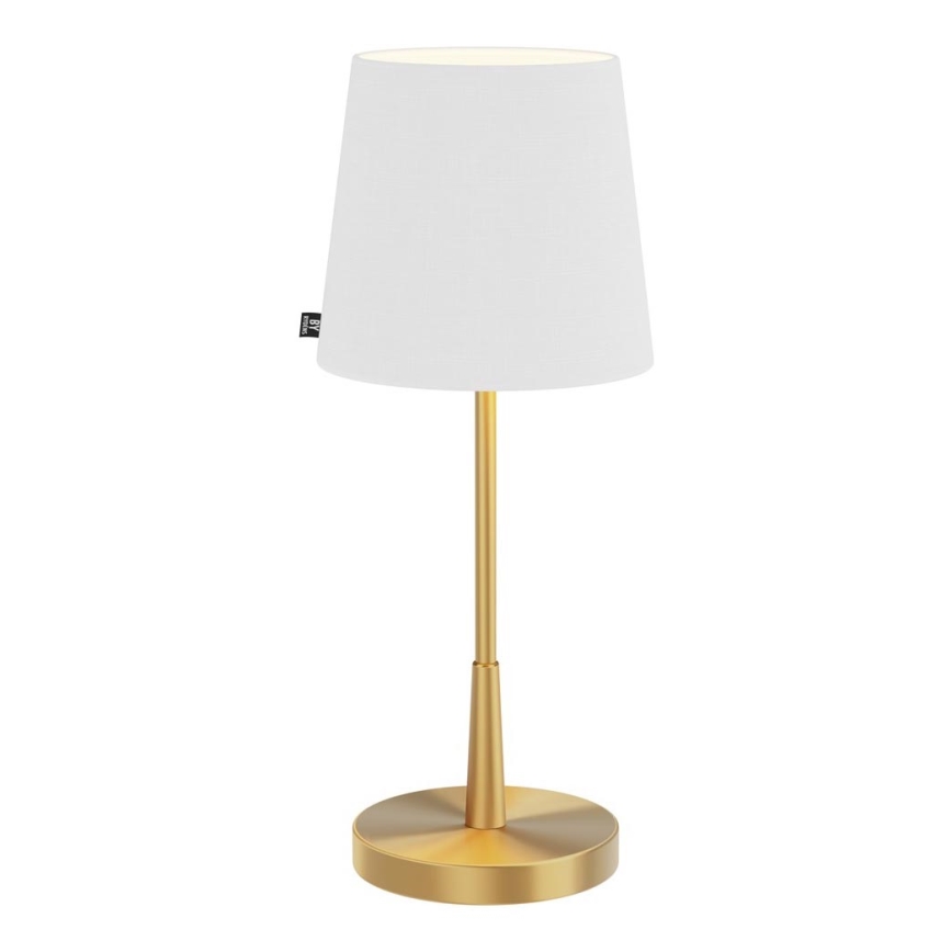 ByRydens - Bordlampe LUMI 1xE27/8W/230V hvid/guld 48,5 cm