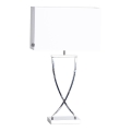 ByRydens - Bordlampe OMEGA 1xE27/5W/230V hvid/blank krom