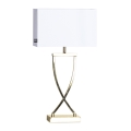 ByRydens - Bordlampe OMEGA 1xE27/5W/230V hvid/guldfarvet