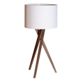 ByRydens - Bordlampe VEGA 1xE27/8W/230V hvid/valnød