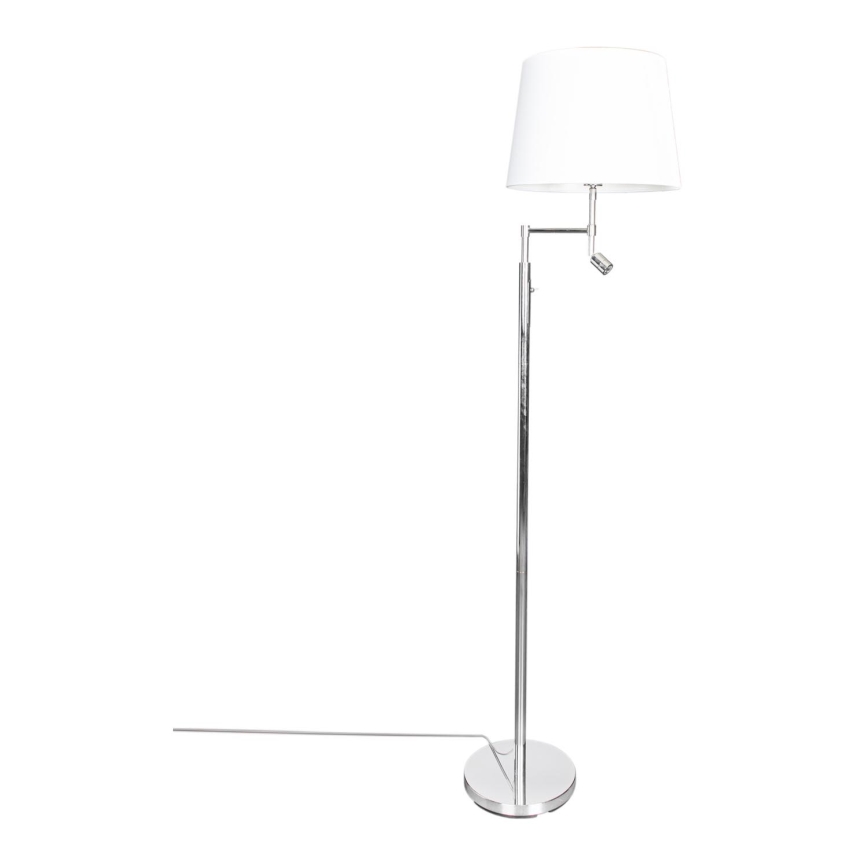 ByRydens - LED gulvlampe ORLANDO 1xE27/5W/230V + LED/3W hvid/skinnende krom diameter 36 cm