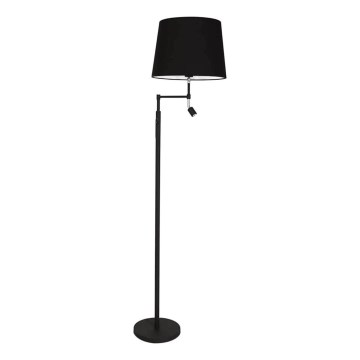ByRydens - LED gulvlampe ORLANDO 1xE27/5W/230V + LED/3W, sort, Ø 36 cm