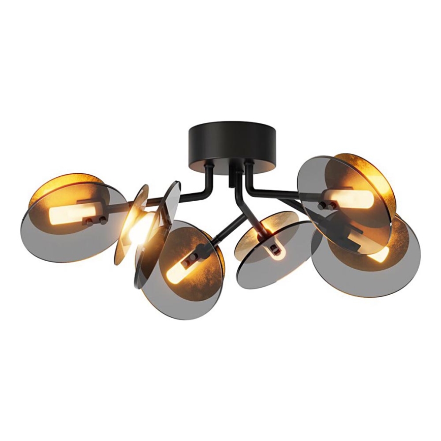 ByRydens - Loftlampe TURNO 6xG9/4W/230V guldfarvet/sort