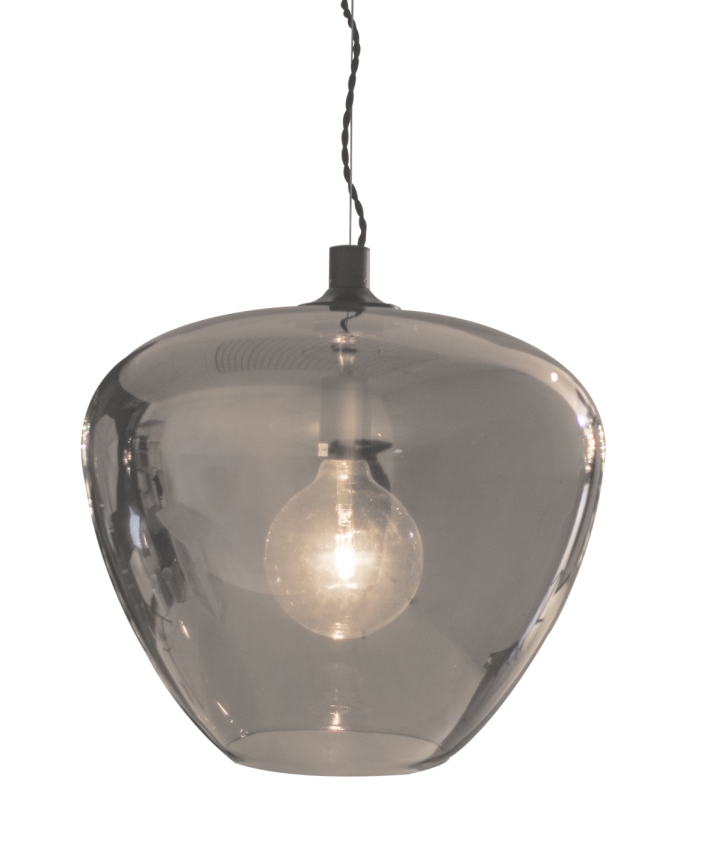 ByRydens - Pendel BELLISSIMO 1xE27/8W/230V røget/sort diameter 40 cm