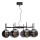 ByRydens - Pendel BOYLE 8xE27/5W/230V røget/sort diameter 83 cm