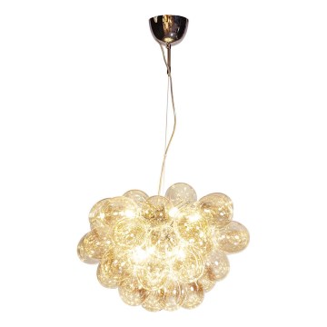 ByRydens - Pendel GROSS 8xG9/4W/230V røget/brun diameter 50 cm