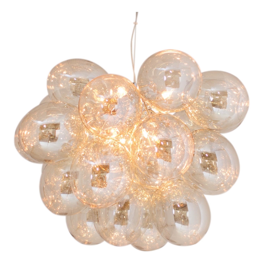 ByRydens - Pendel GROSS GRANDE 8xG9/4W/230V røget/brun diameter 62 cm