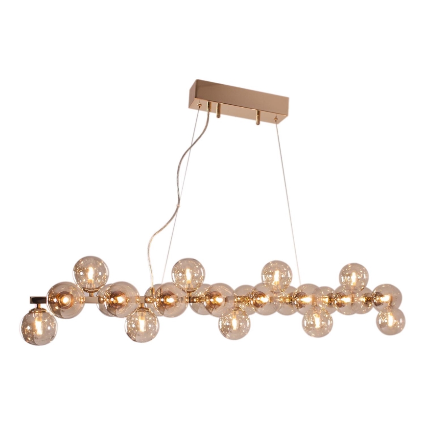 ByRydens - Pendel SPLENDOR 25xG9/5W/230V røget/brun