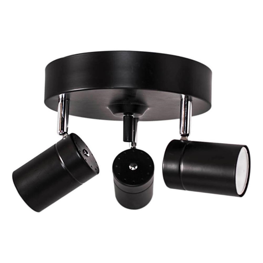 ByRydens - Spotlampe CORRECT 3xGU10/7W/230V sort diameter 20 cm