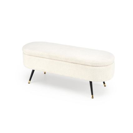 Bænk med opbevaringsplads AVEIRO 46x120 cm hvid