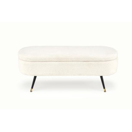 Bænk med opbevaringsplads AVEIRO 46x120 cm hvid