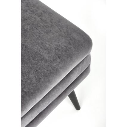 Bænk med opbevaringsplads VELVA 37x78 cm grå