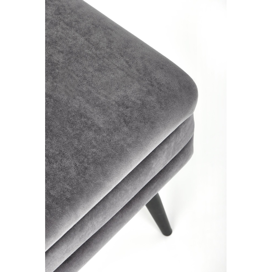 Bænk med opbevaringsplads VELVA 37x78 cm grå