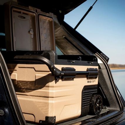 Bærbar køleskab til bil med LCD-display 39 l 230V/12V/24V brun