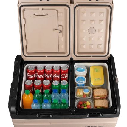 Bærbar køleskab til bil med LCD-display 39 l 230V/12V/24V brun