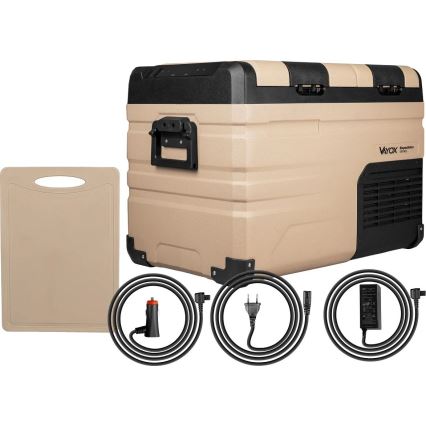 Bærbar køleskab til bil med LCD-display 39 l 230V/12V/24V brun