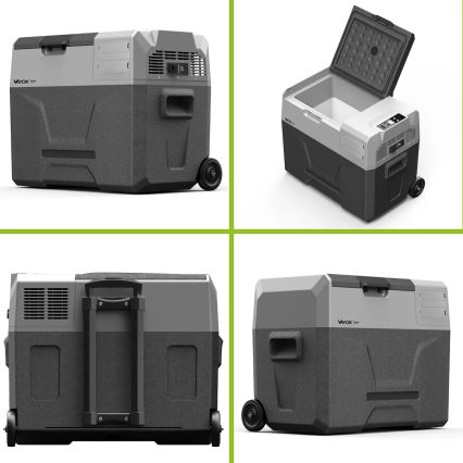 Bærbar køleskab til bil med LCD-display 40 l 230V/12V/24V sort