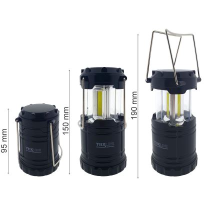 Bærbar LED campinglampe 3xLED/3W/3xAAA 6400K