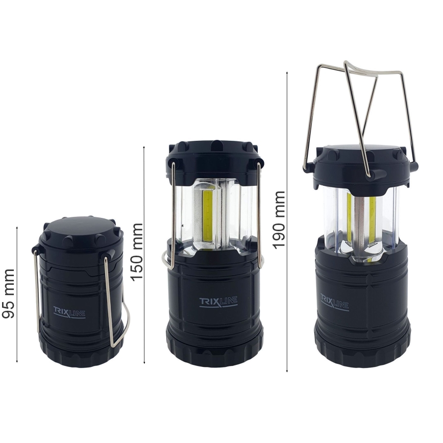 Bærbar LED campinglampe 3xLED/3W/3xAAA 6400K