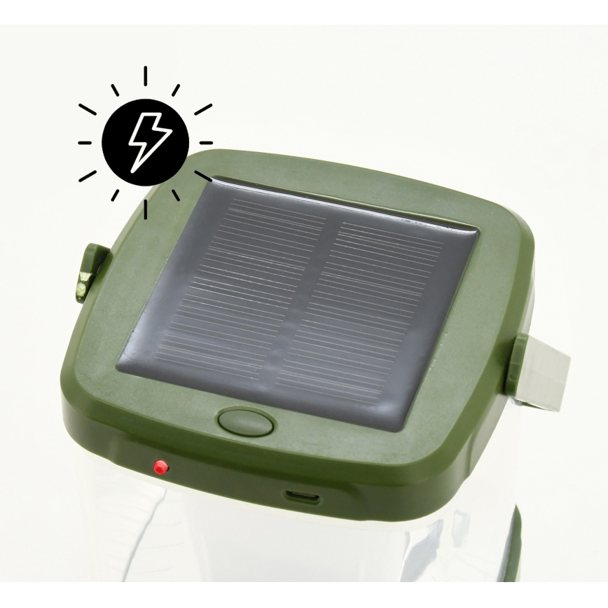 Bærbar LED lampe genopladelig med insektfælde LED/3W/1800 mAh grøn