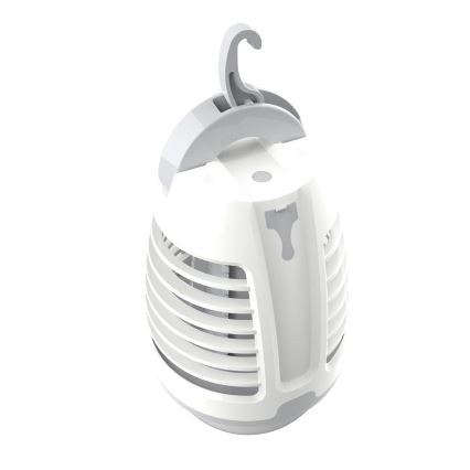 Bærbar LED lampe genopladelig med insektfælde LED/5W/1800 mAh IPX4 hvid/grå