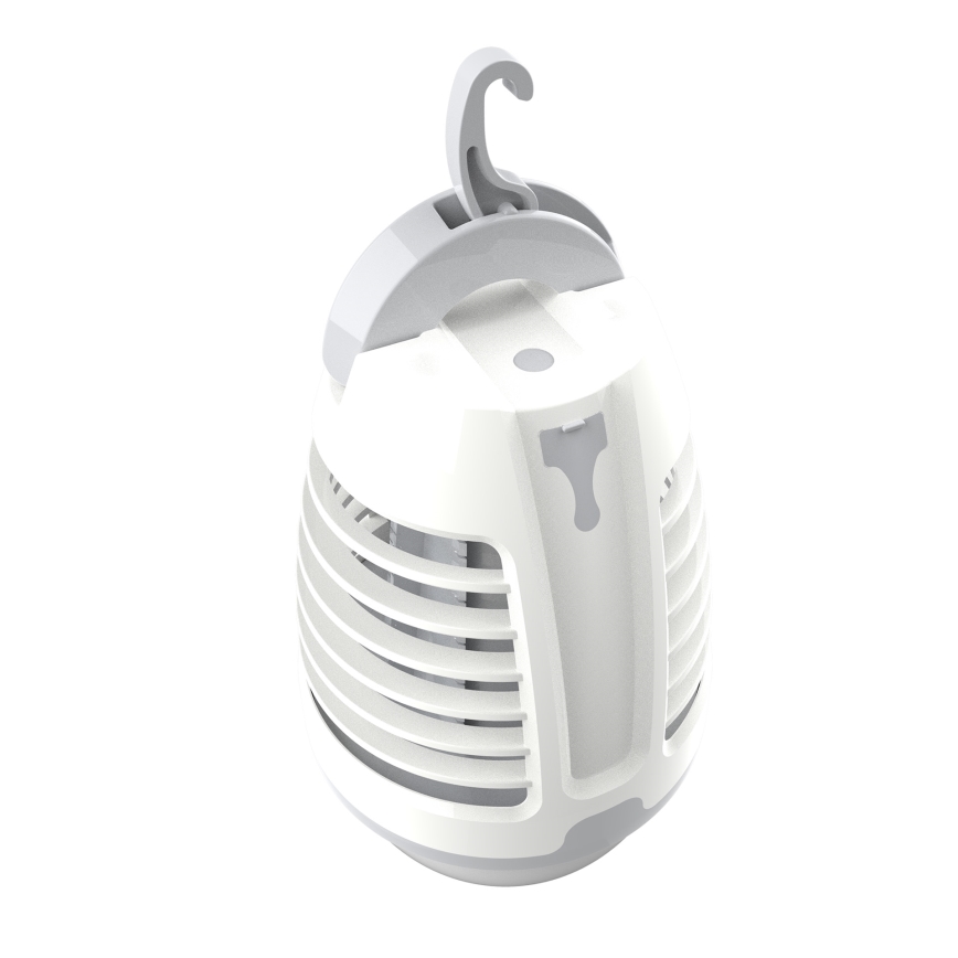 Bærbar LED lampe genopladelig med insektfælde LED/5W/1800 mAh IPX4 hvid/grå