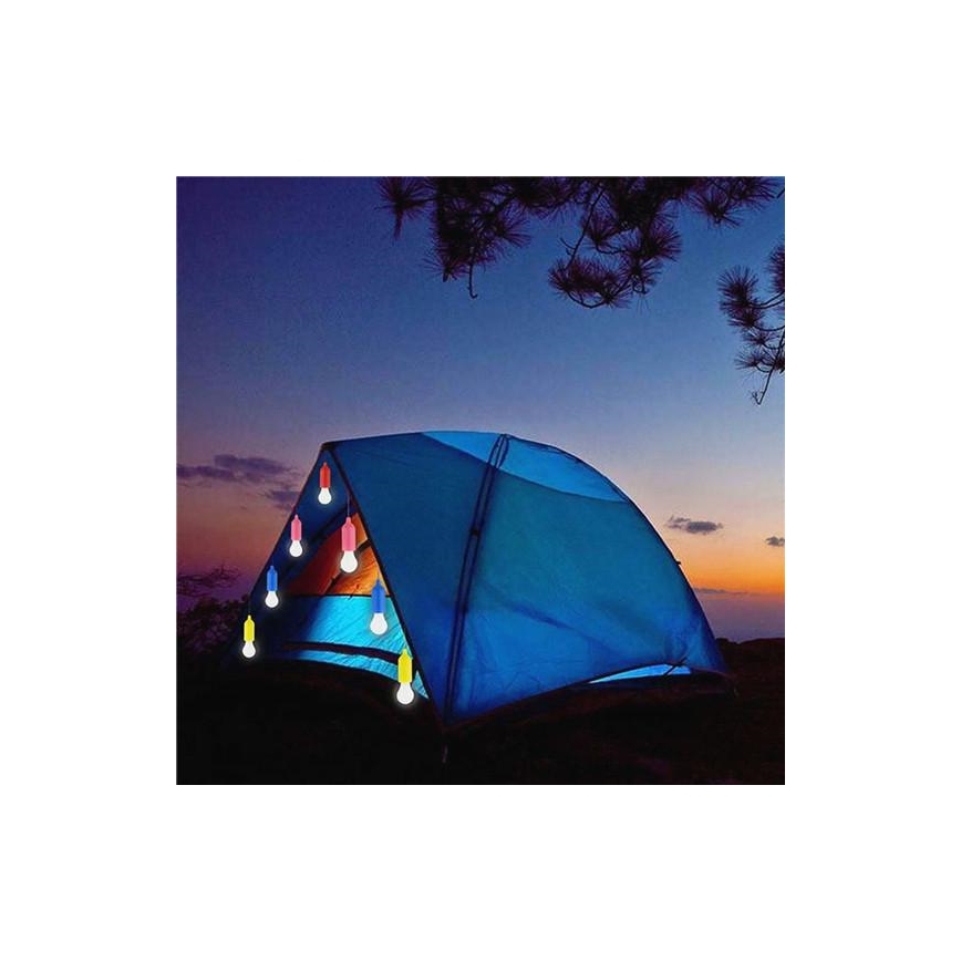 Bærbar LED lampe LED/1W/3xAAA grøn