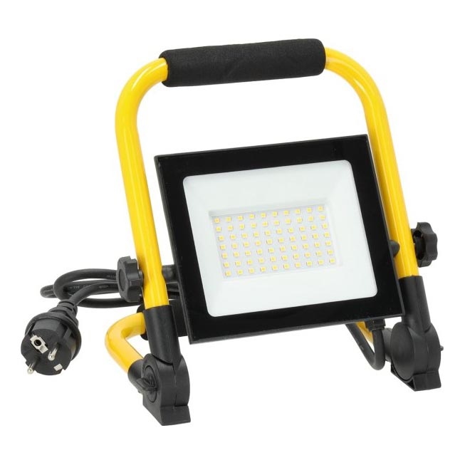 Bærbar LED projektør TIGRA LED/50W/4000K IP54 sort/gul