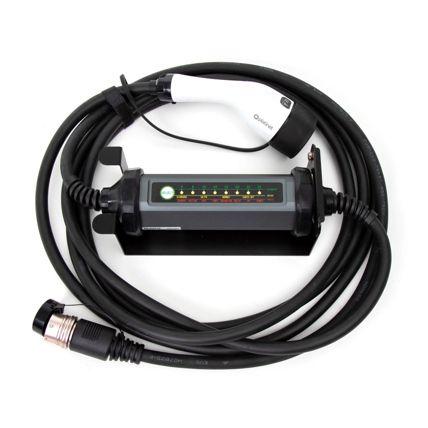 Bærbar oplader til elbiler med 4 adaptere Type 2 32A/480V 22kW 5 m IP67