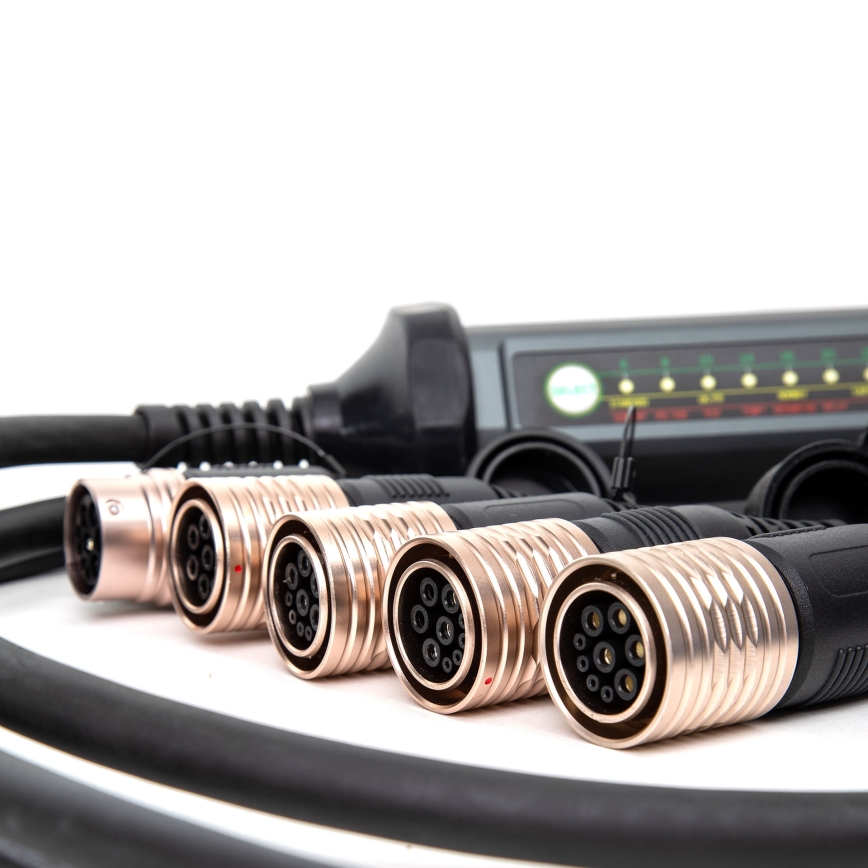 Bærbar oplader til elbiler med 4 adaptere Type 2 32A/480V 22kW 5 m IP67