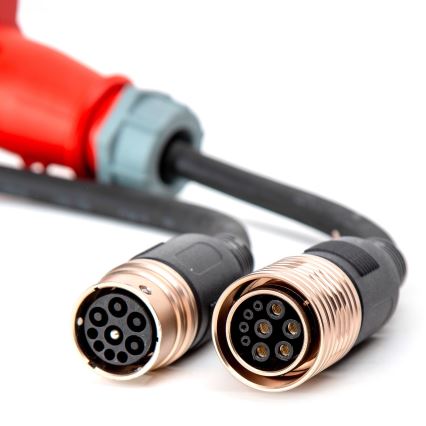 Bærbar oplader til elbiler med 4 adaptere Type 2 32A/480V 22kW 5 m IP67